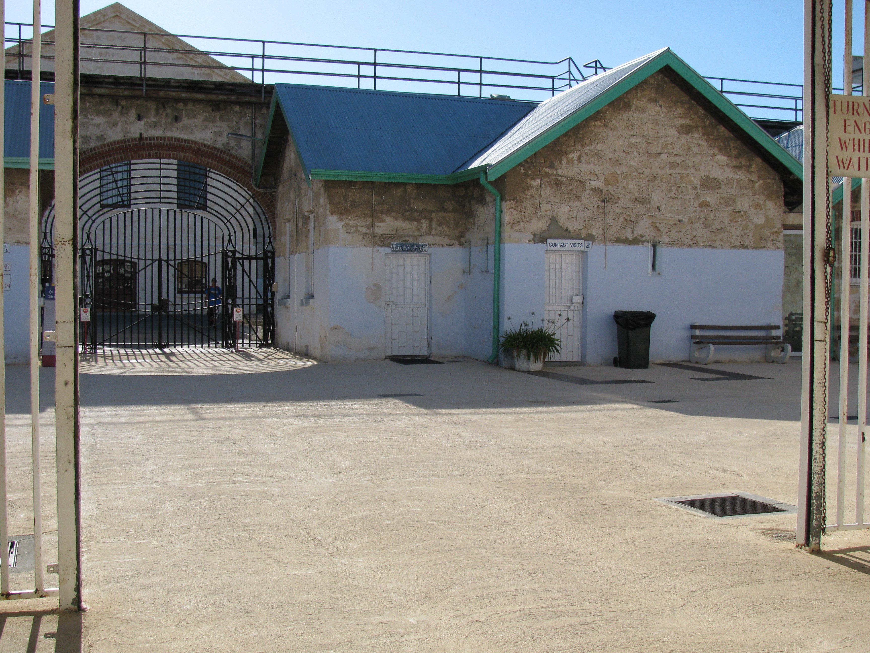 Spacious Gatehouse complex overlooking limestone visitor centre, black wray gates and Prison Main Cell Block